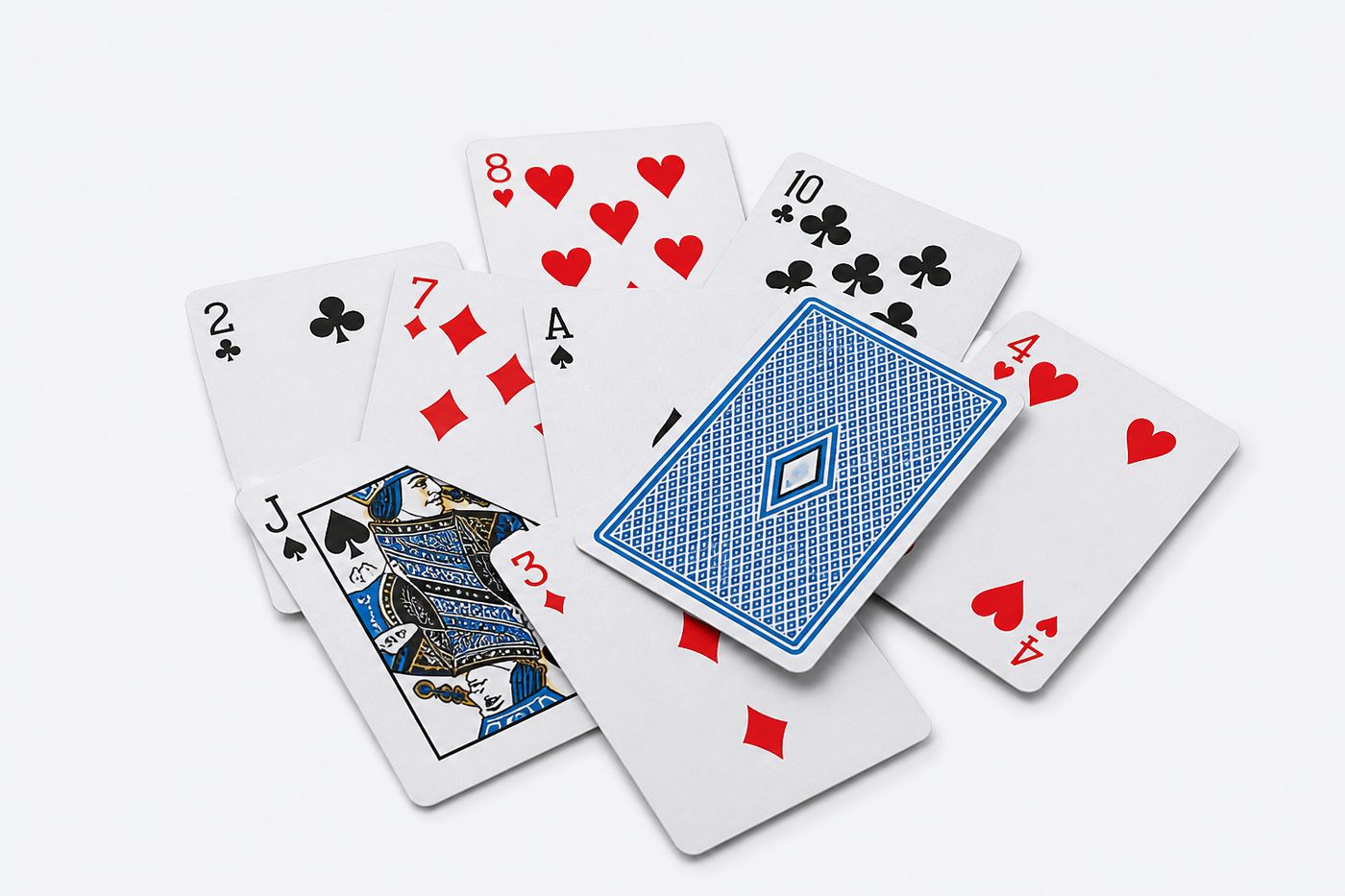 Cartas en desorden, sin patrón.